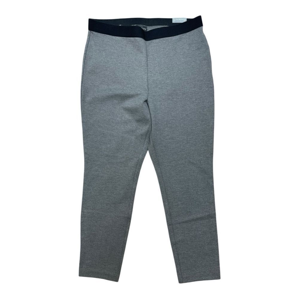 NWT Talbots Soho Ankle Pants Size 14P Gray Pull On High Rise Classic Stretch